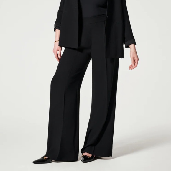 EUC: Spanx Carefree Crepe pleated Trouser - Picture 1 of 5